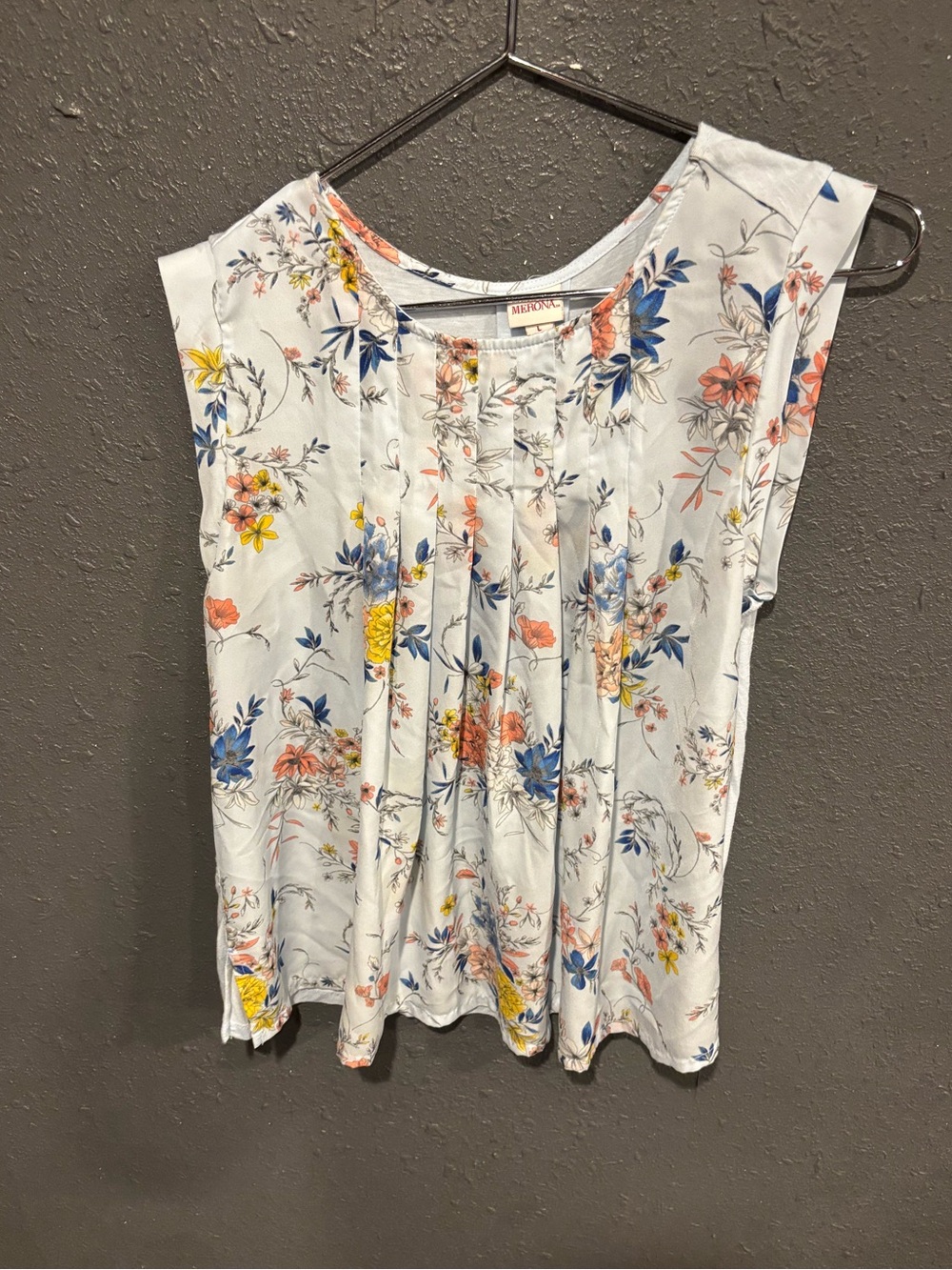 Merona Light Blue Floral Blouse